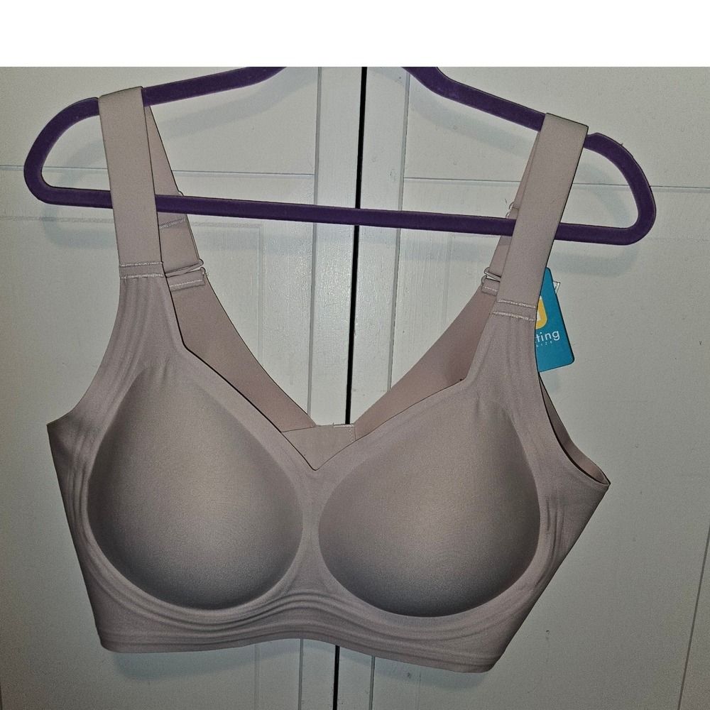 Xcutting Plus Size Wire‎ Free Seamless Bra Nude Beige Wide Straps NWT 4X
